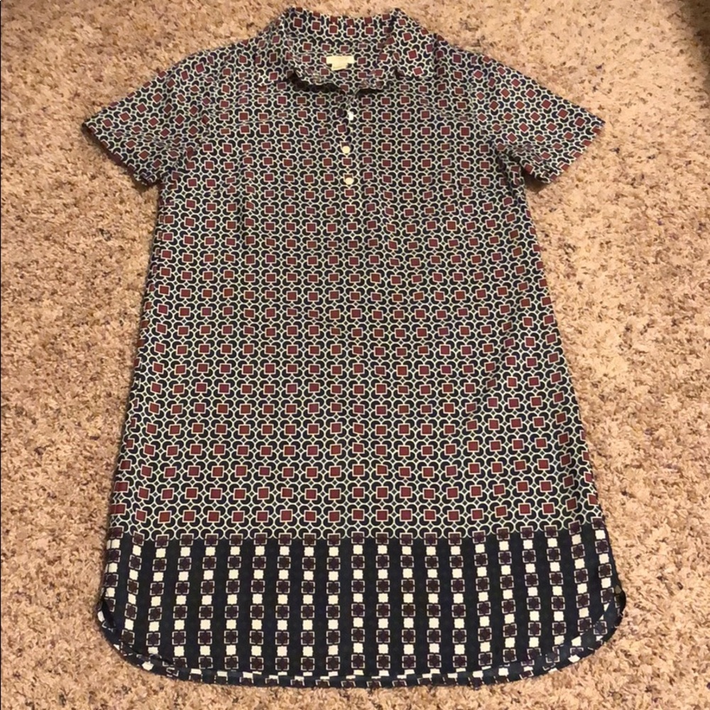 J. Crew Petite 4 Patterned Shift Dress